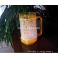 LED flashing Frosty Mug /Ice Mug/Beer Frosty Mug with freezable Gel Double wall filled